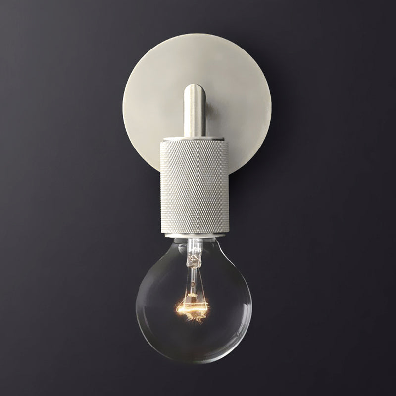 Wall Light Brass Metal Double Bulb Sconce