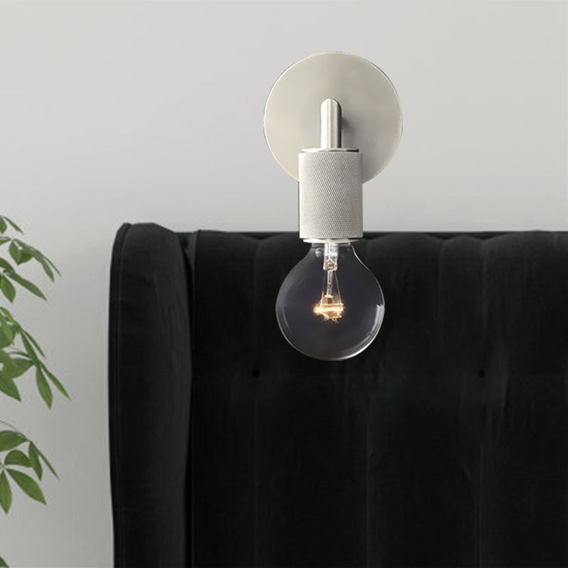 Wall Light Brass Metal Double Bulb Sconce