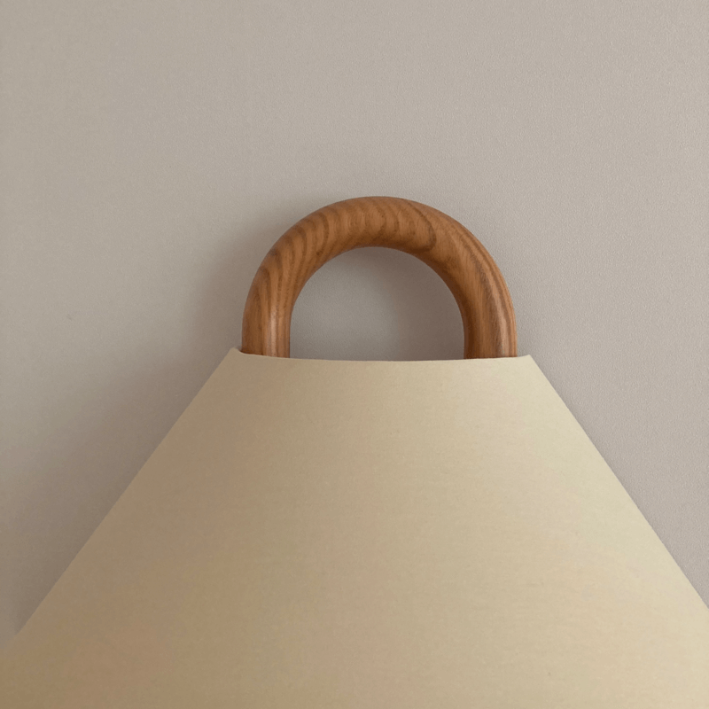 Wandlampe Modern Holz Stoff Wandleuchte Lampe