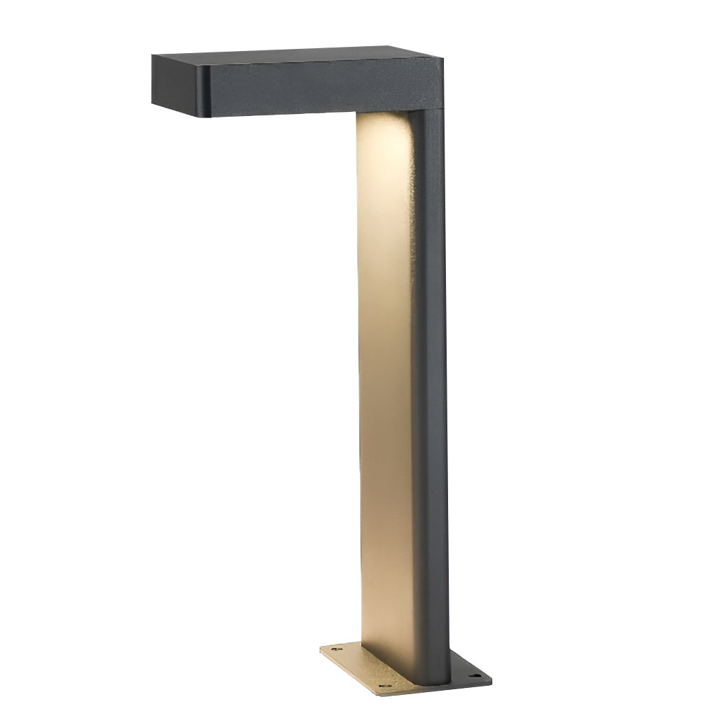 Luce solare da giardino con struttura in metallo nero