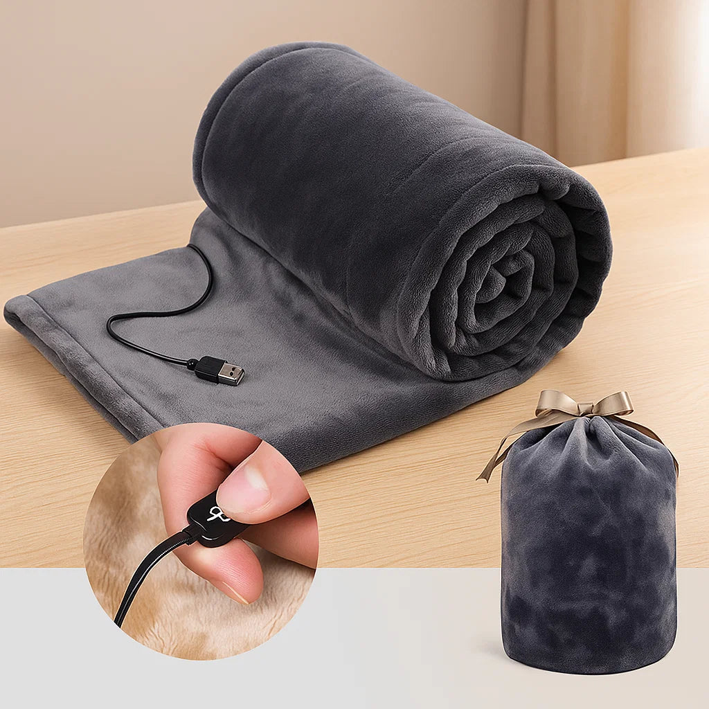 Coperta Elettrica USB Riscaldata Portatile da Viaggio