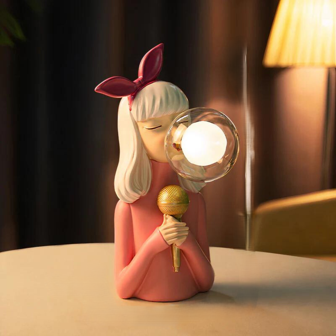Table Lamp Resin Decorative Modern Girl Design