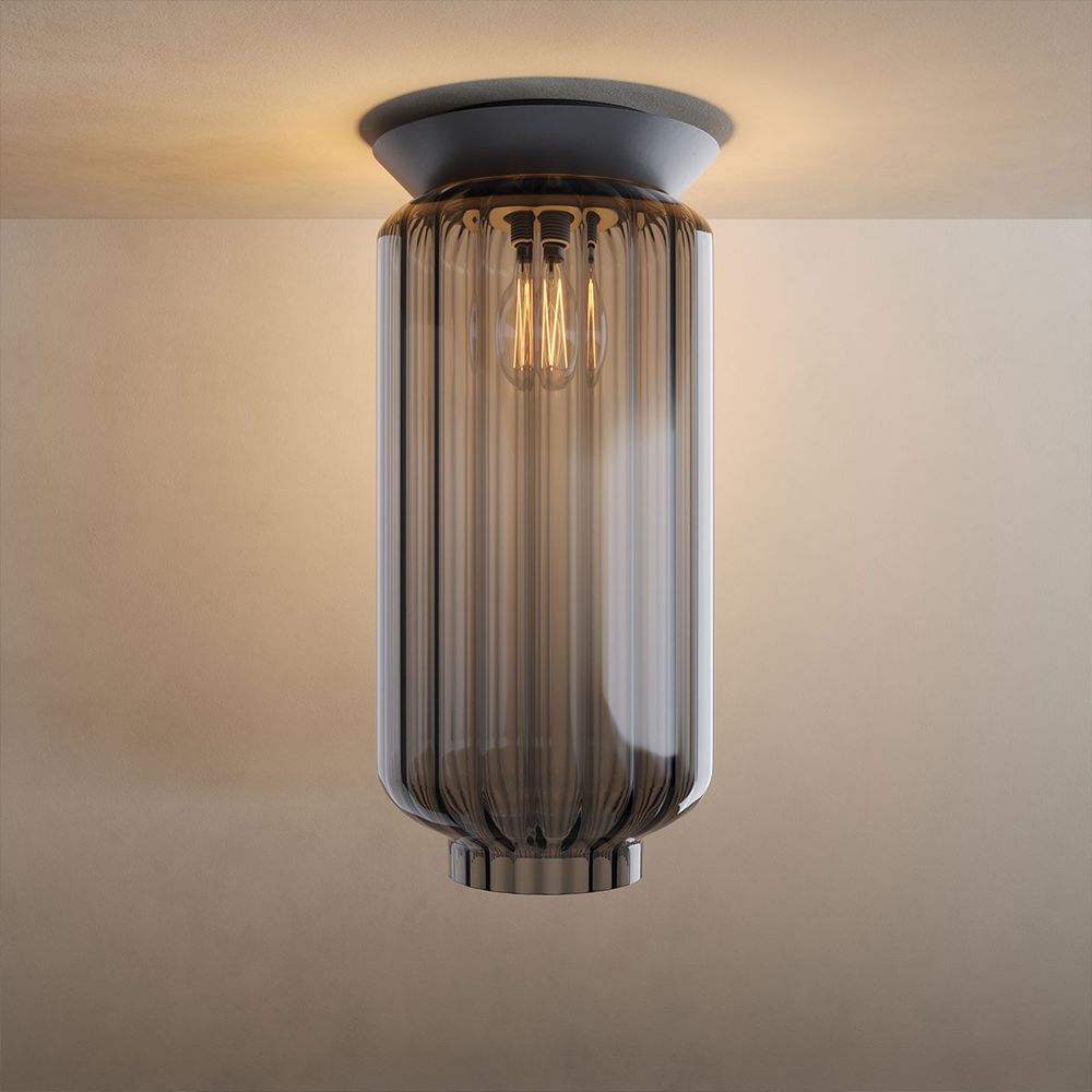 Lampade a soffitto in vetro Design moderno scanalato