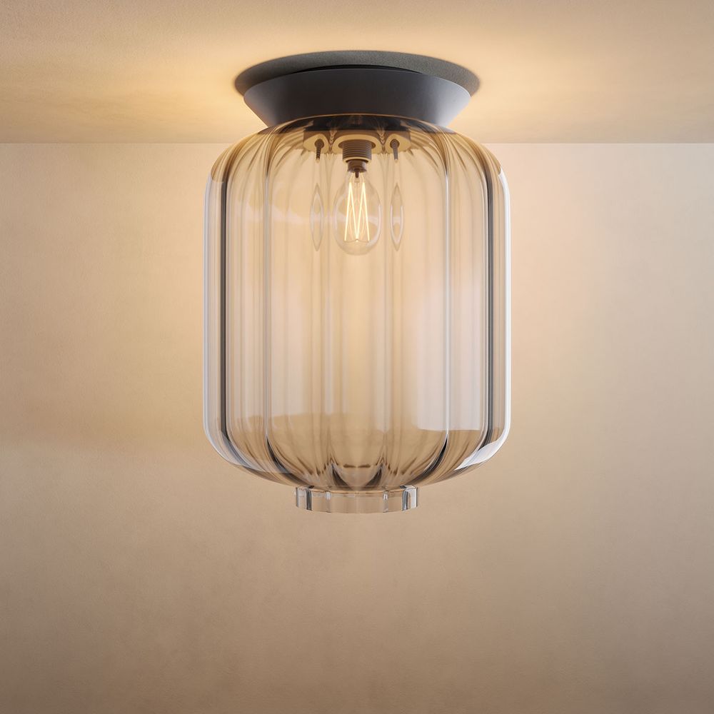 Lampade a soffitto in vetro Design moderno scanalato