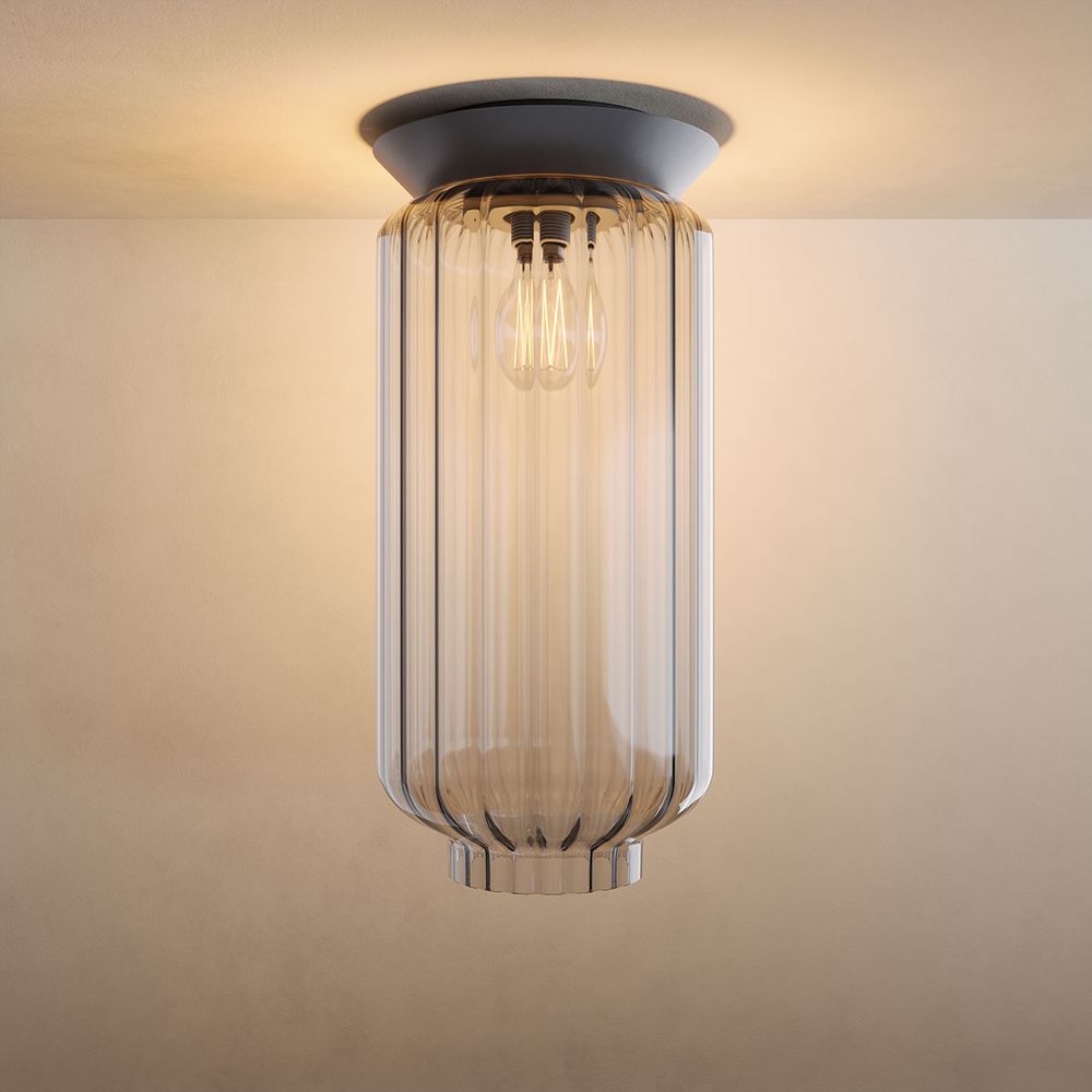 Lampade a soffitto in vetro Design moderno scanalato