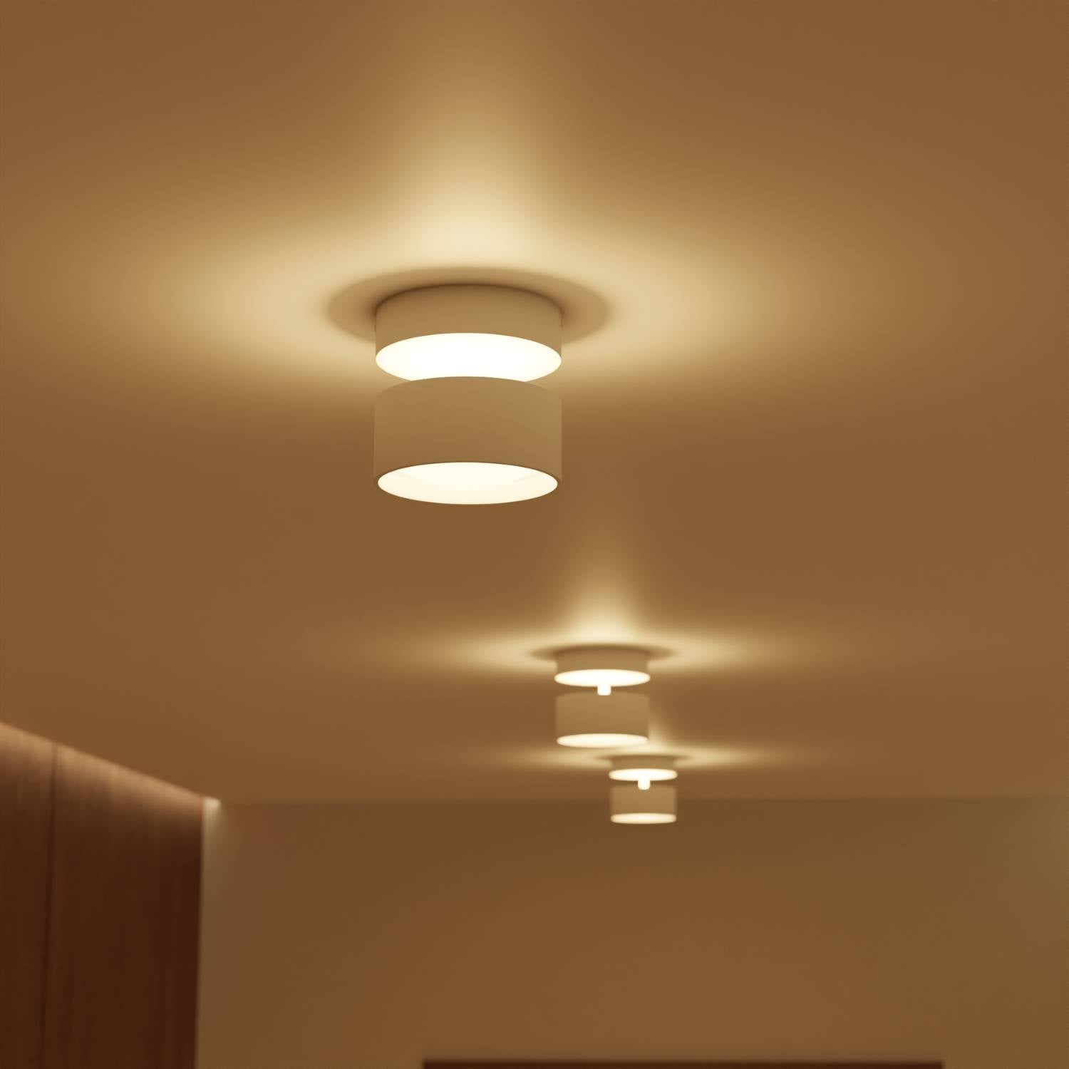 Lampade da soffitto moderne con corpo cilindrico nero