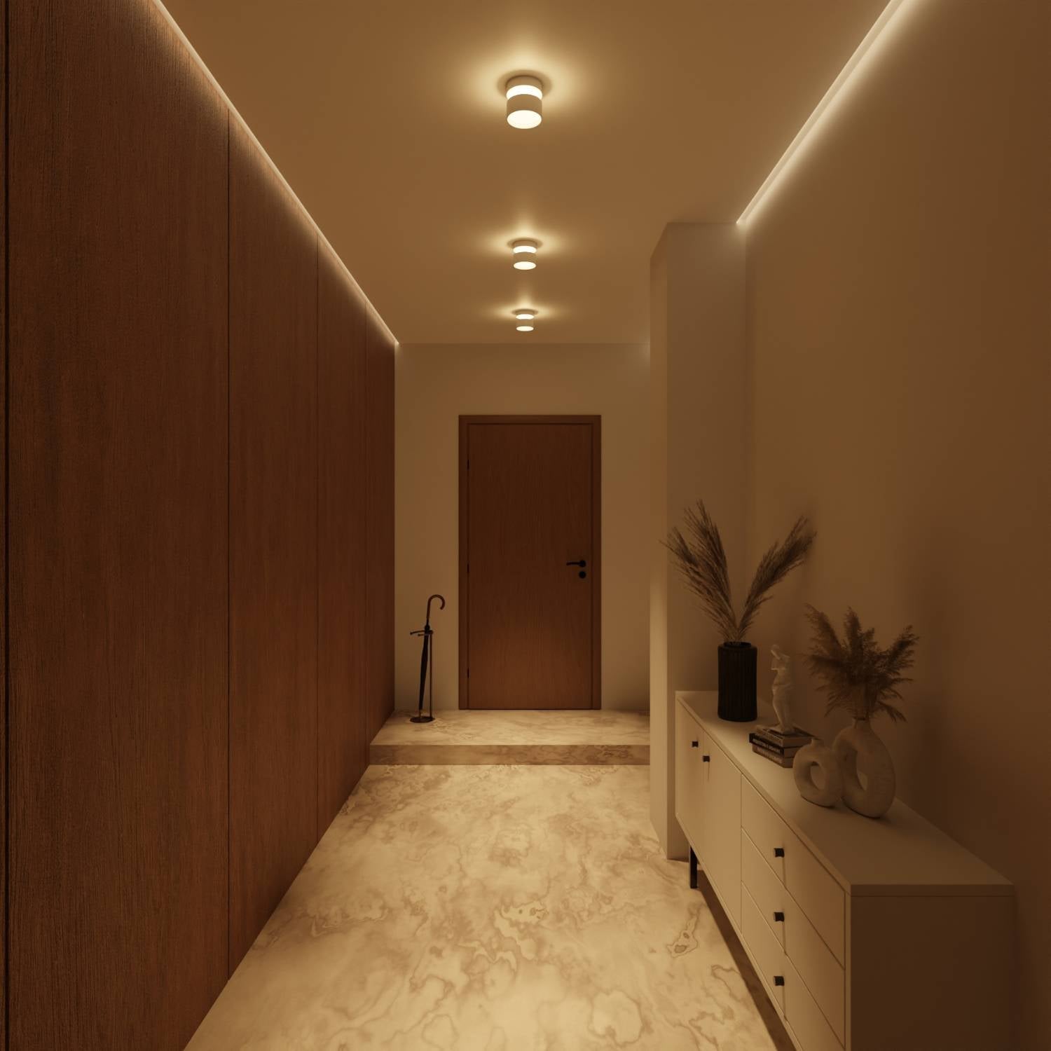 Lampade da soffitto moderne con corpo cilindrico nero