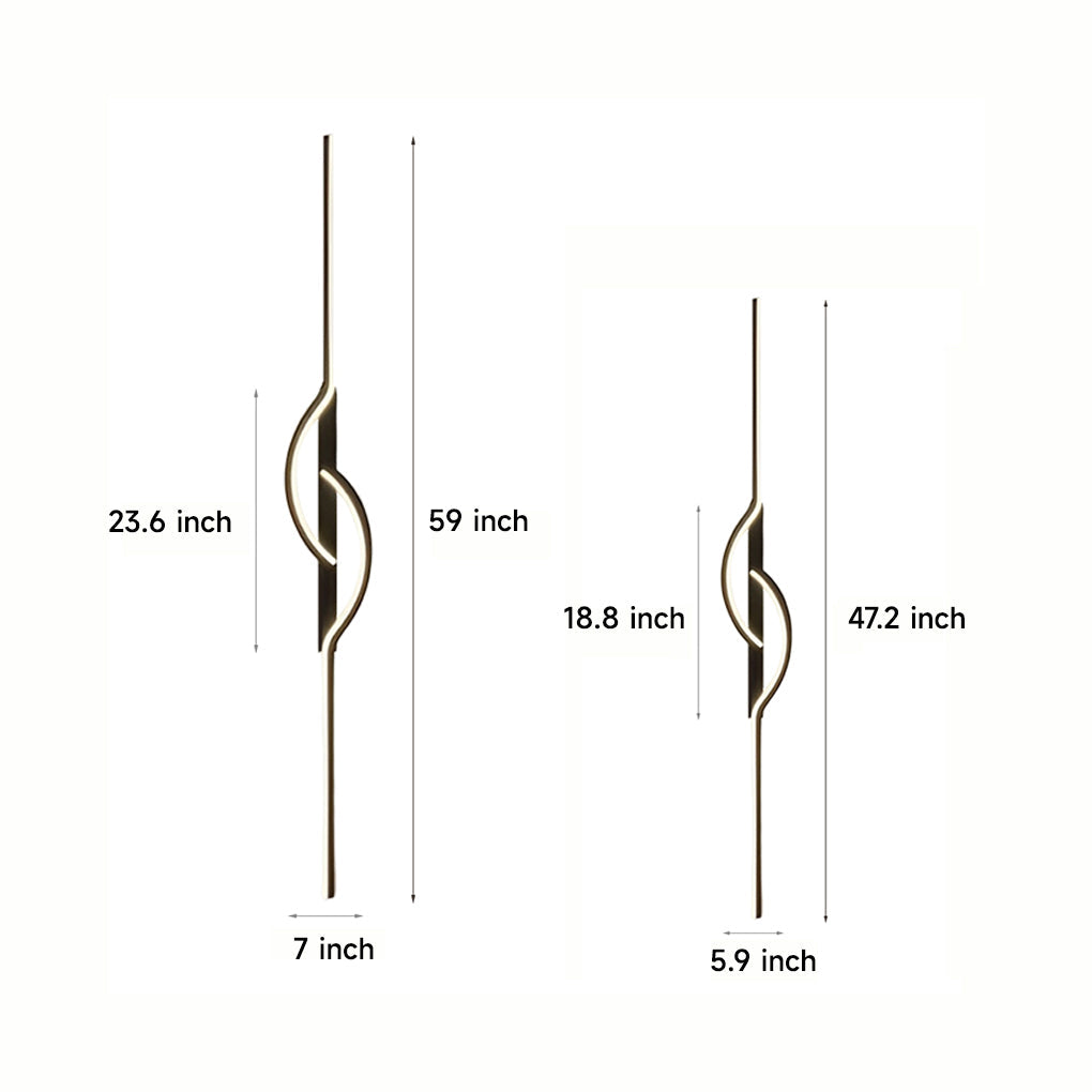 Wandlampe Modern Schwarz Aluminium LED Leuchte