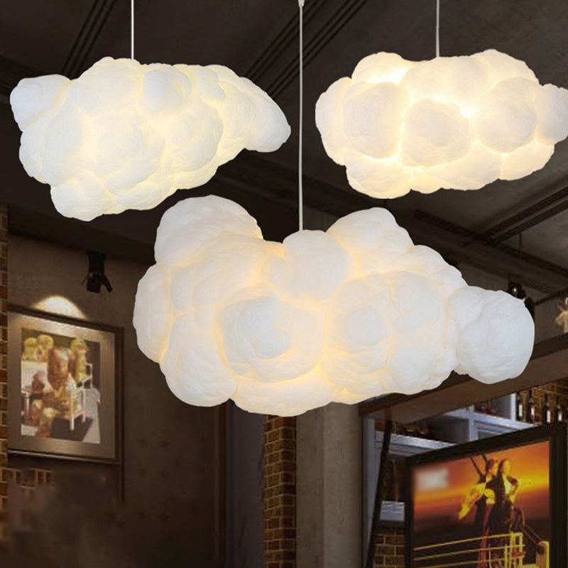 Pendelleuchte Wolken-Design Stoff-Deckenlampe