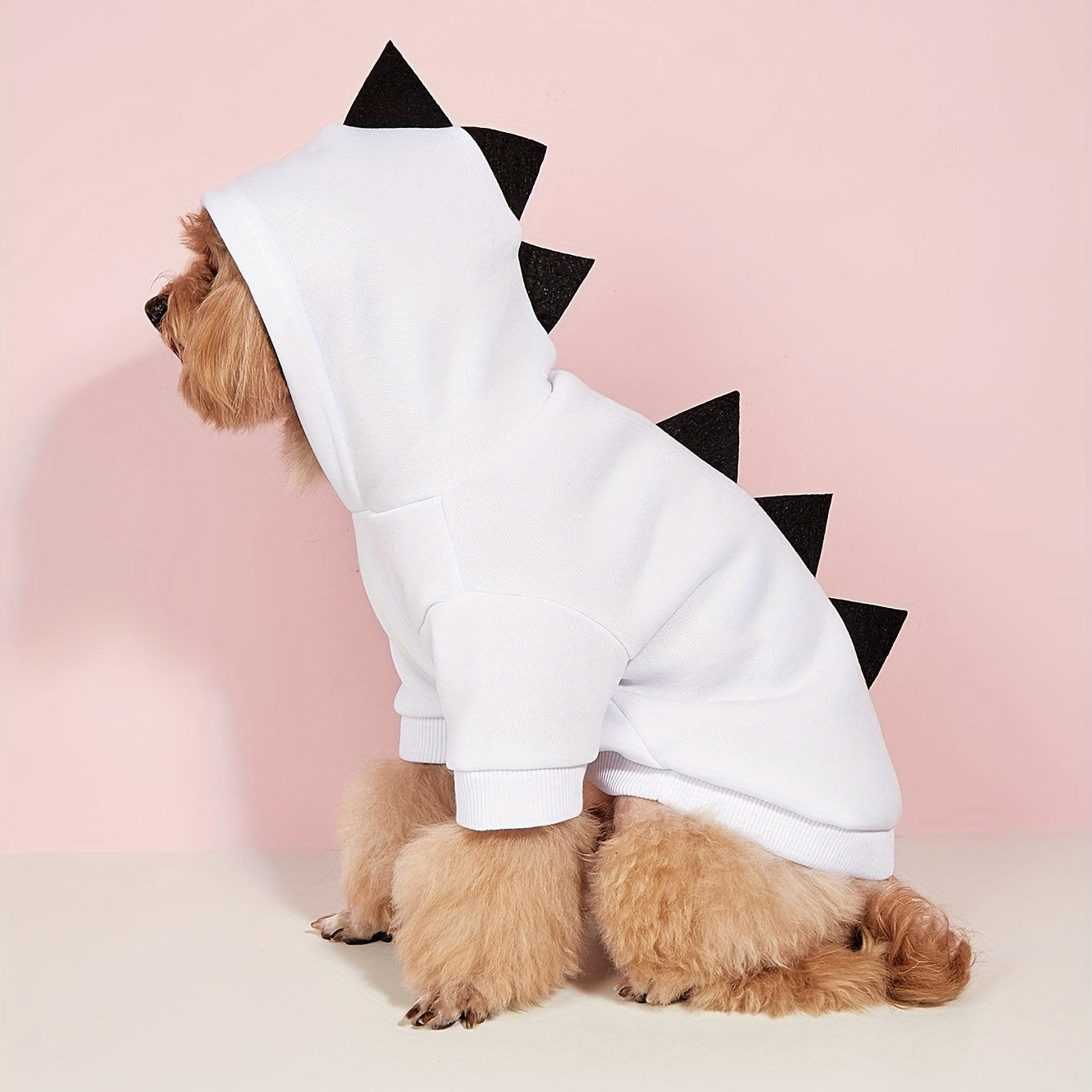 Hund Halloween Kostüm Fleece Dinosaurier Kapuzenpullover | Haustier Outfit Warm