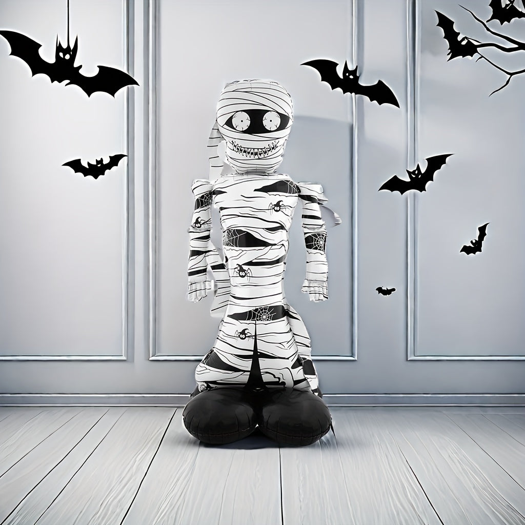 Halloweenowa dmuchana dekoracja mumii z kreskówki | Straszny wolnostojący rekwizyt