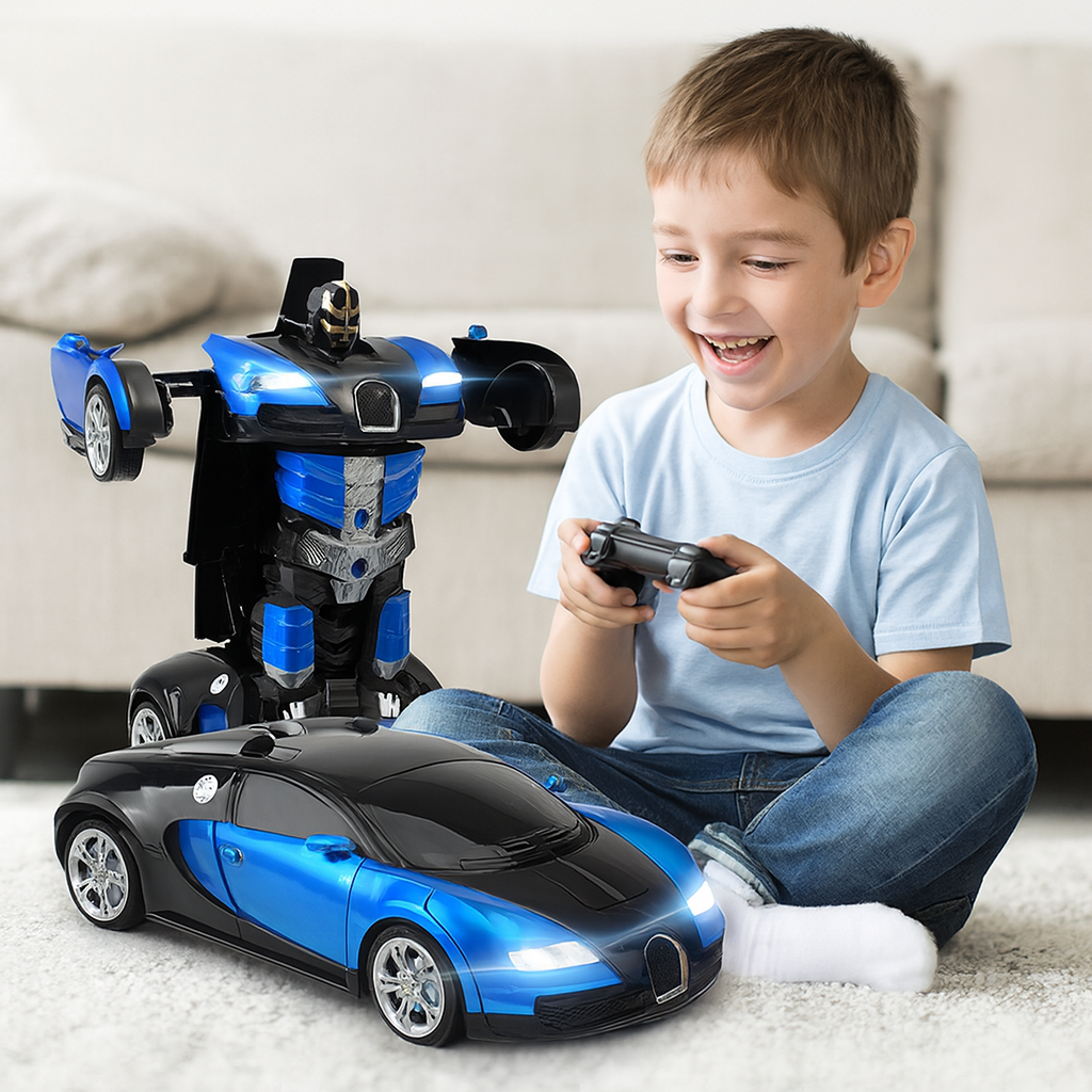Voiture télécommandée jouet robot transformable