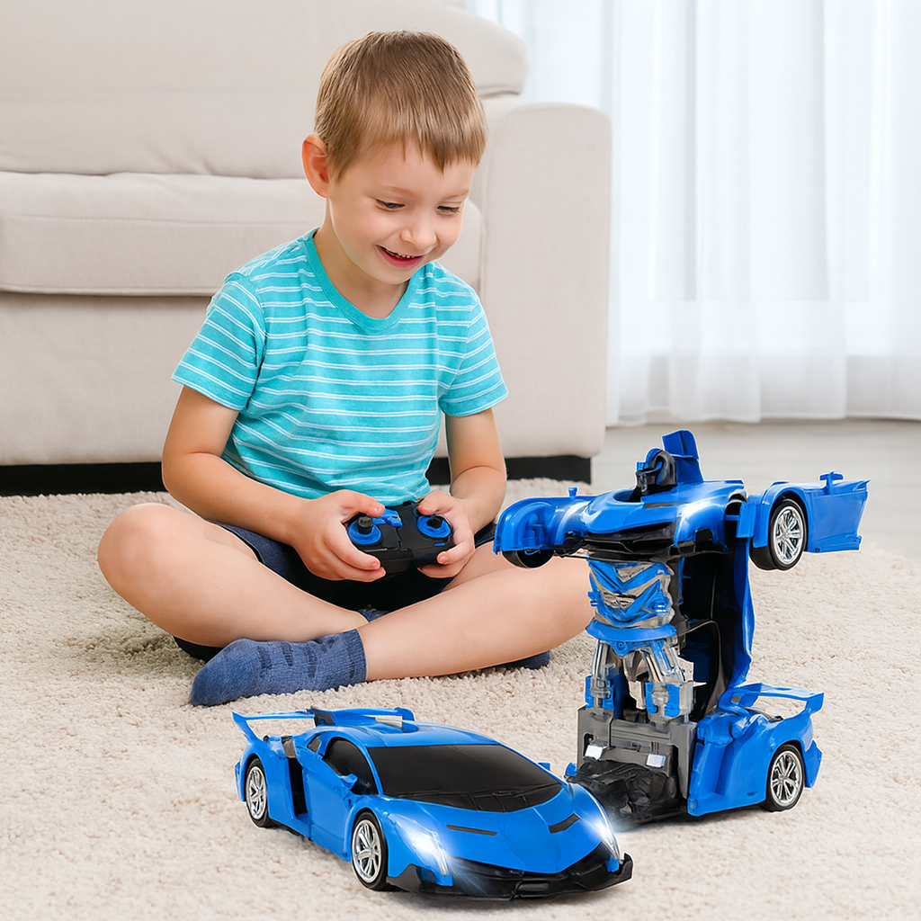Voiture télécommandée jouet robot transformable