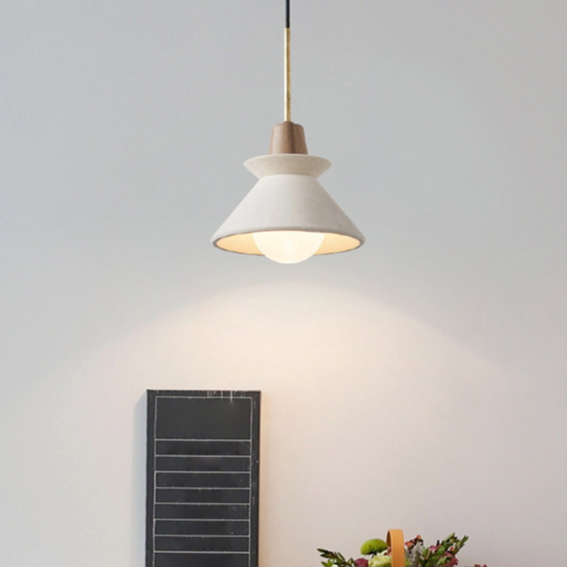 Pendant Light Modern White Cement Shade