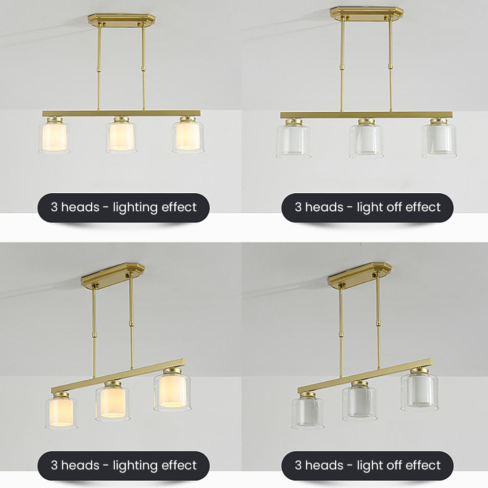 Lampada da soffitto in vetro per isola cucina moderna