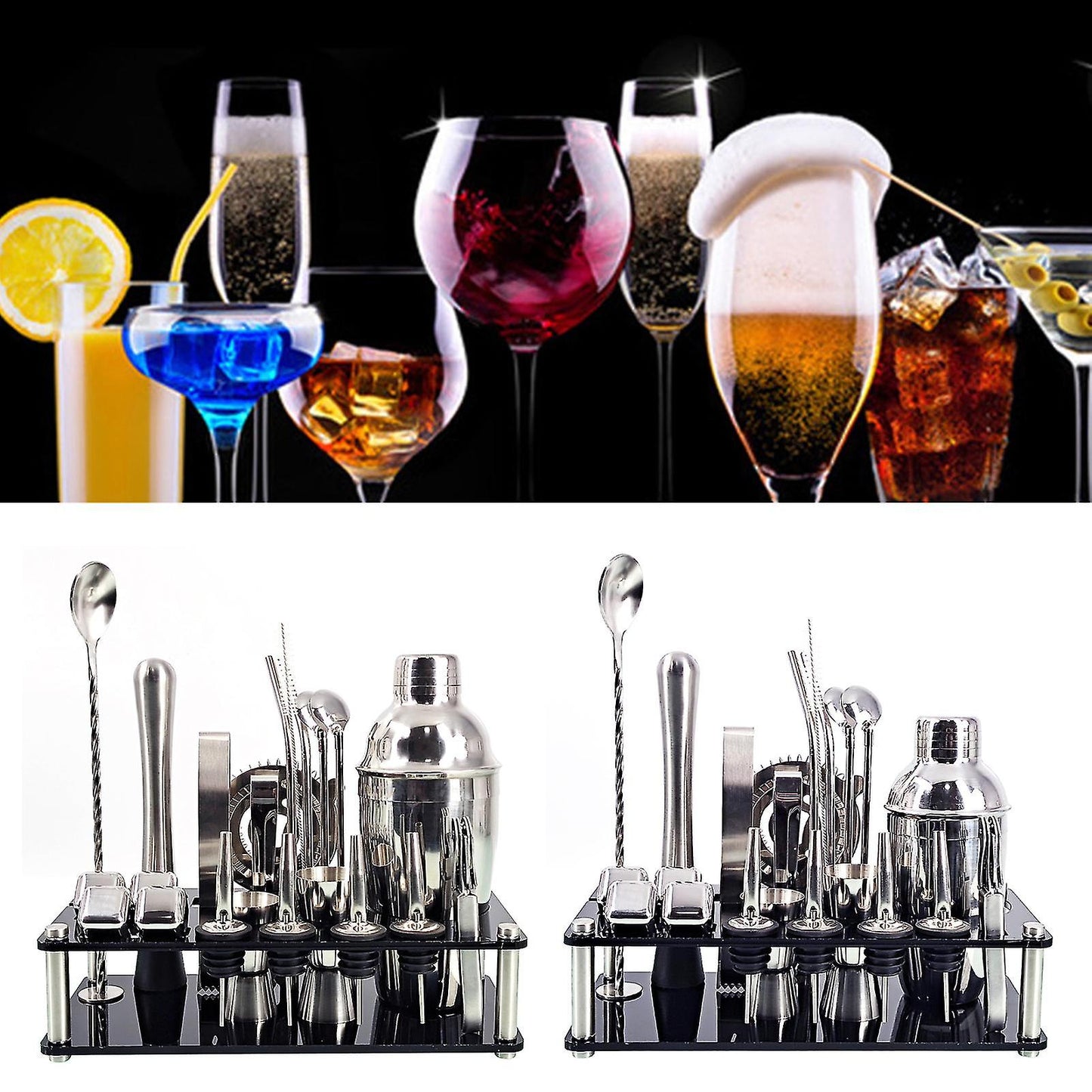 Cocktail-Set Edelstahl Bar-Werkzeug-Set
