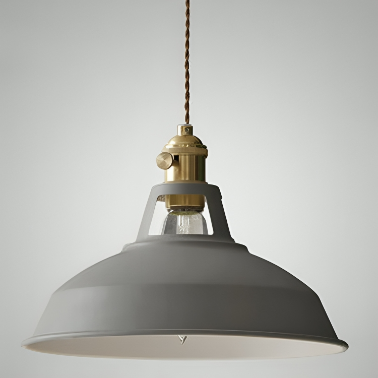 Lampada a sospensione vintage industriale in metallo
