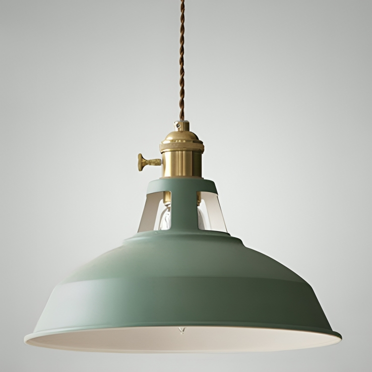 Lampada a sospensione vintage industriale in metallo