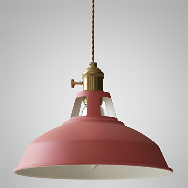 Lampada a sospensione vintage industriale in metallo