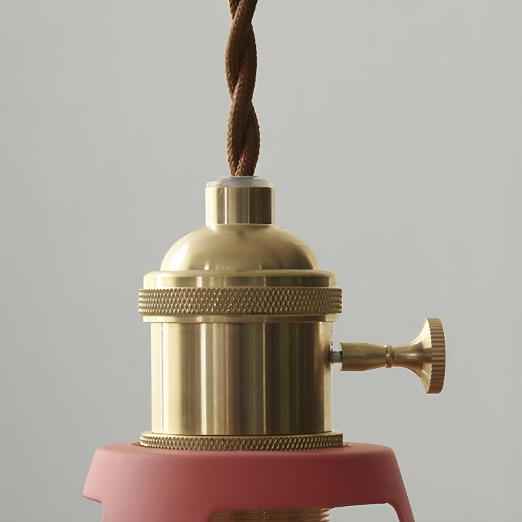 Lampada a sospensione vintage industriale in metallo