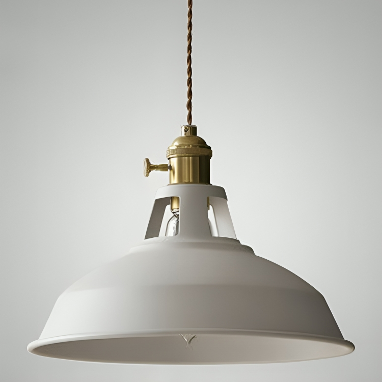 Lampada a sospensione vintage industriale in metallo