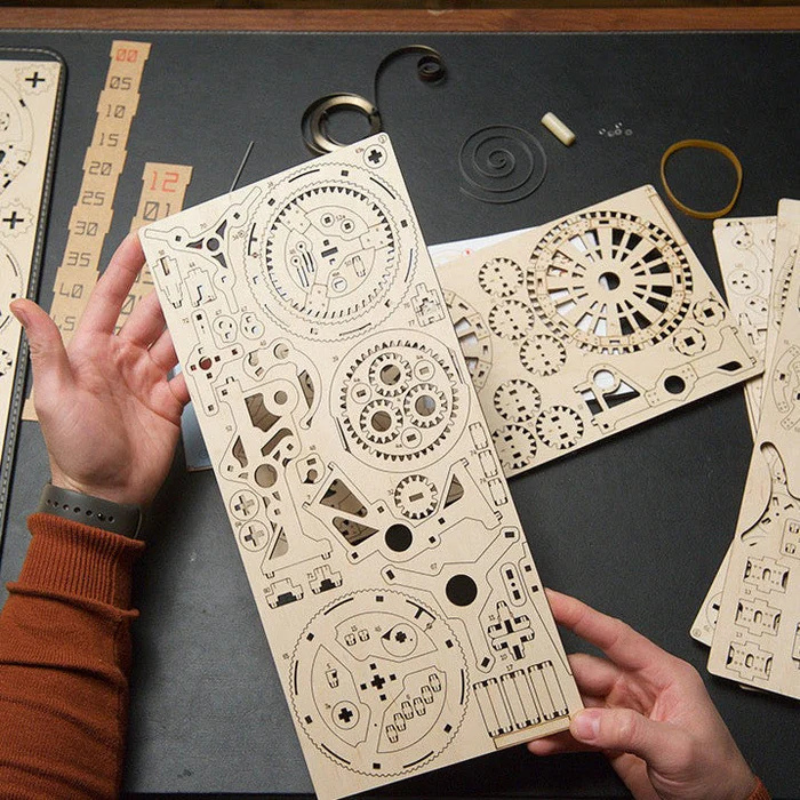 Wooden Clock Kit | 3D DIY Puzzle Timepiece for Desk
