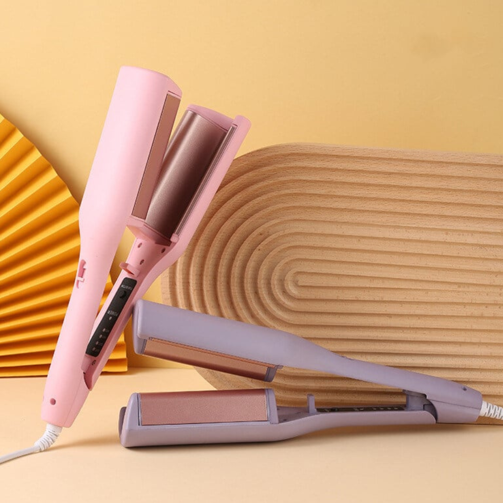 Fer à friser électrique en céramique chauffage rapide anti-brûlure ondulateur à cheveux