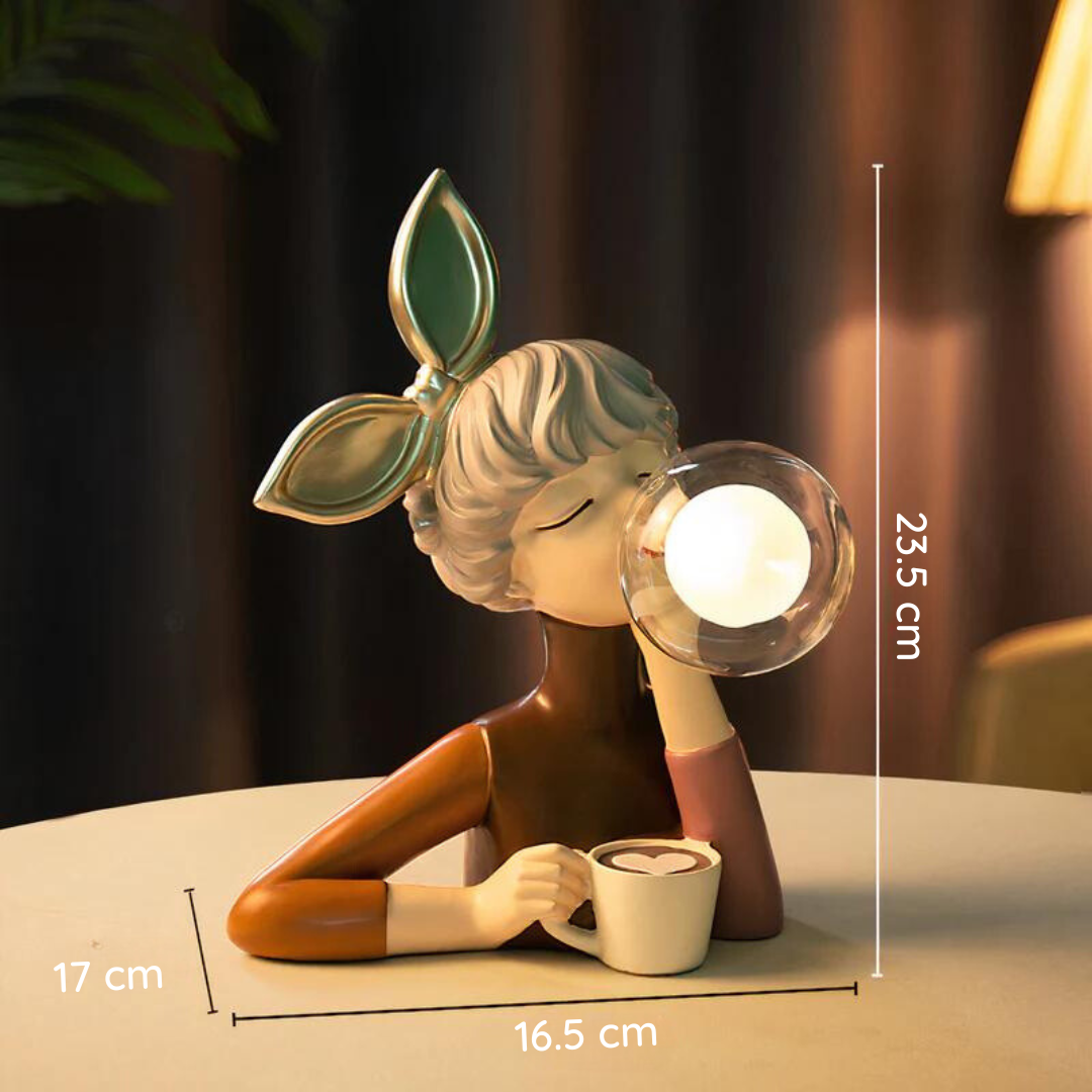 Table Lamp Resin Decorative Modern Girl Design