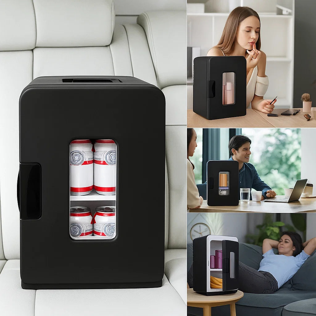 Mini lodówka przenośna cicha chłodziarka do napojów
