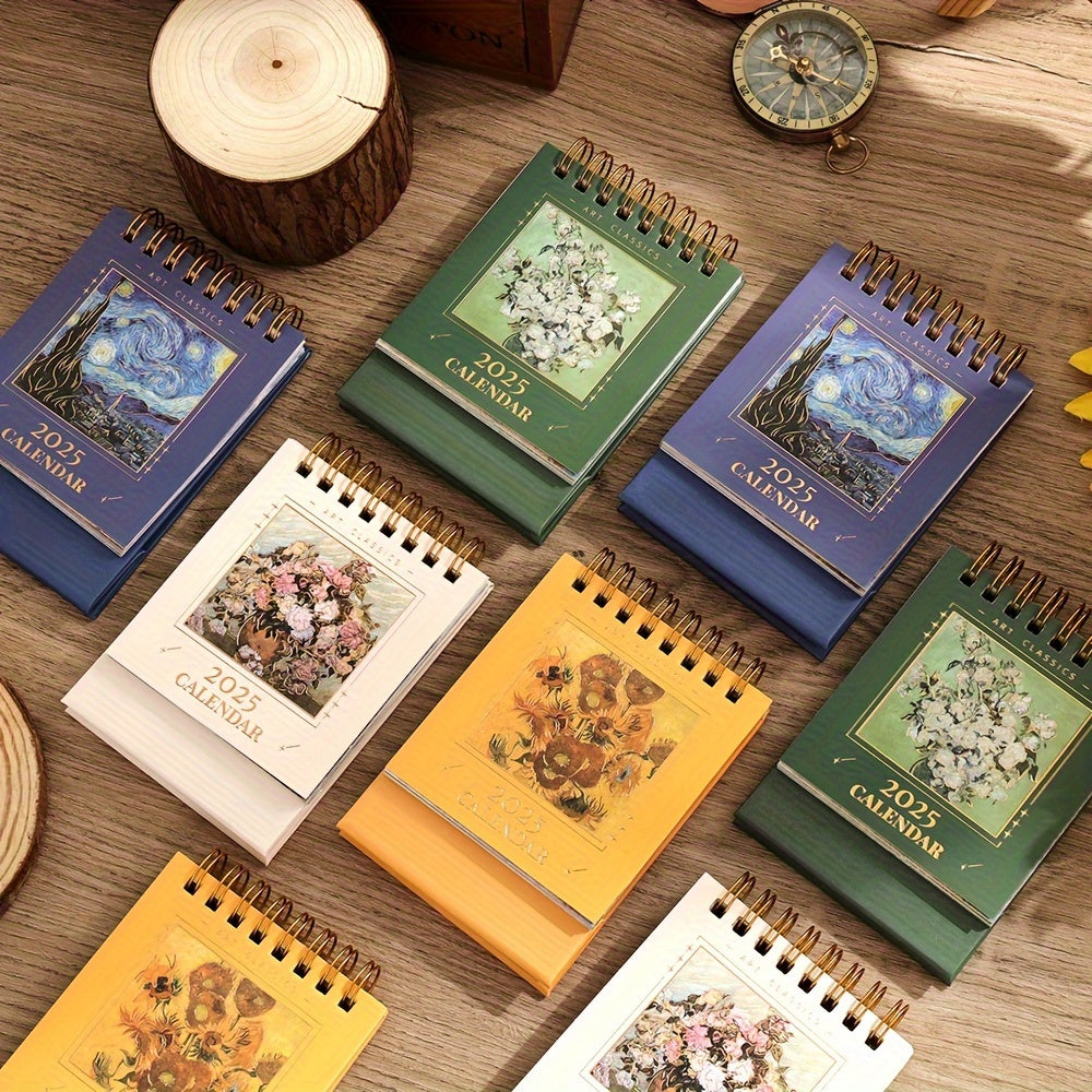Calendario da scrivania con design artistico classico
