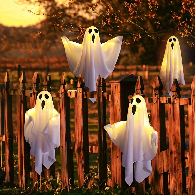 Luci di Halloween Decorazioni di Fantasmi di Tessuto Appese