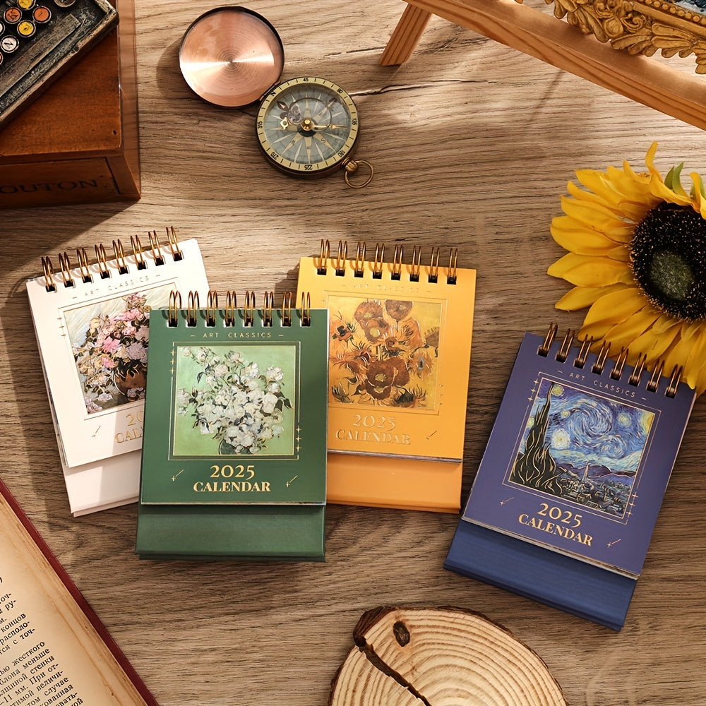 Calendario da scrivania con design artistico classico