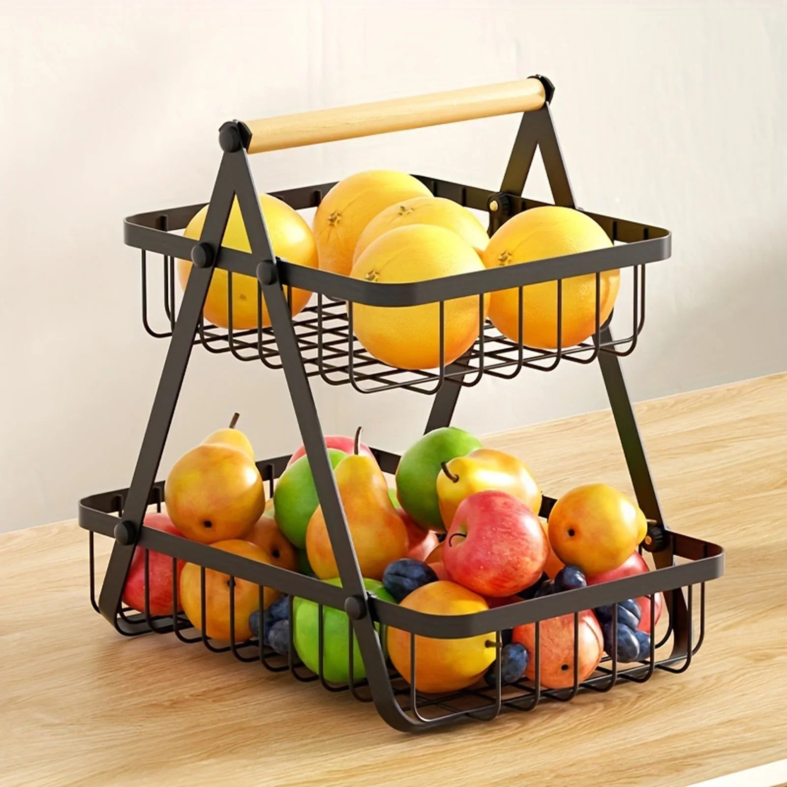 Kitchen Storage Metal Fruit Basket Stand