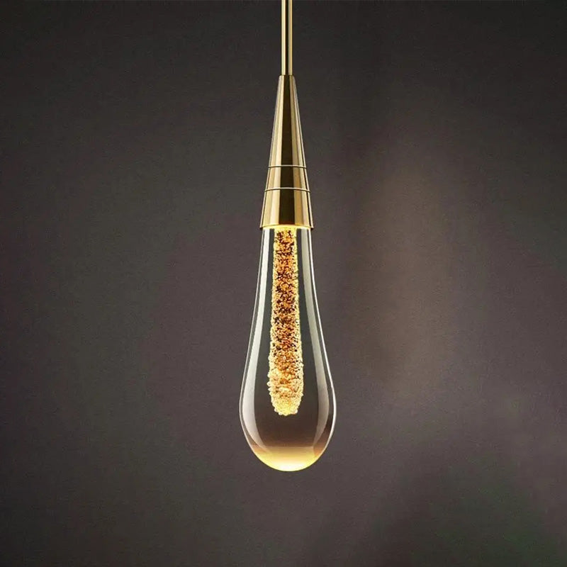 Lámpara de Pared de Cristal Diseño Moderno en Dorado Gota