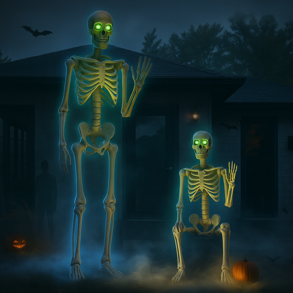Halloween Skeleton Decoration Poseable Outdoor Display