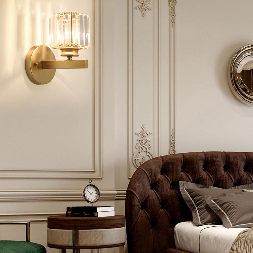Kristallglas-Wandleuchte mit modernem Arm-Design