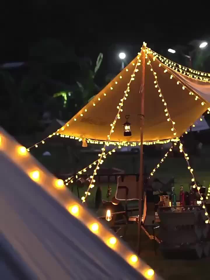 Guirlandes lumineuses d'extérieur à piles blanc chaud