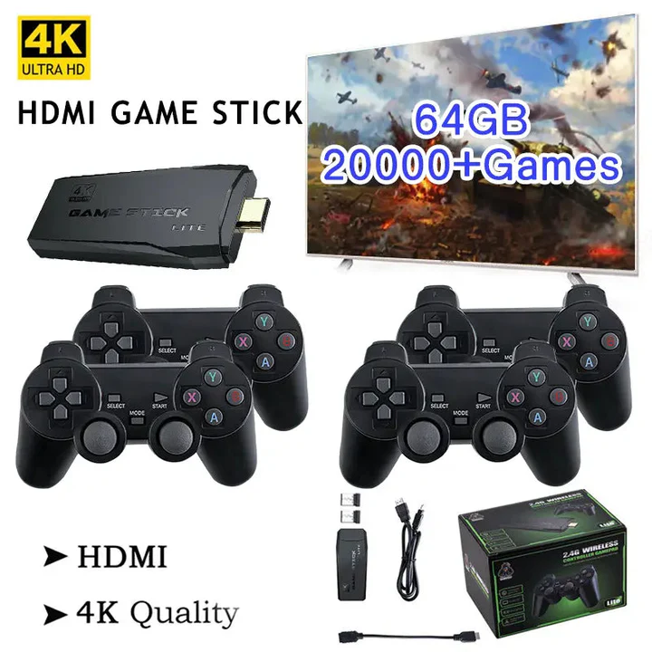 Retro Wireless TV Games Console with Controllers
