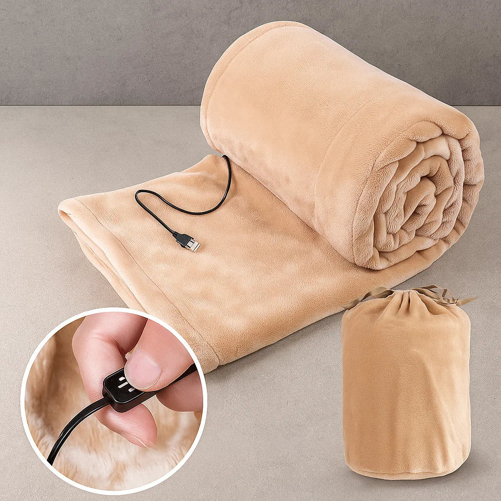 Coperta Elettrica USB Riscaldata Portatile da Viaggio