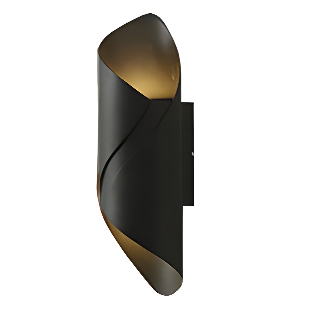 Wall light modern black aluminium outdoor sconce