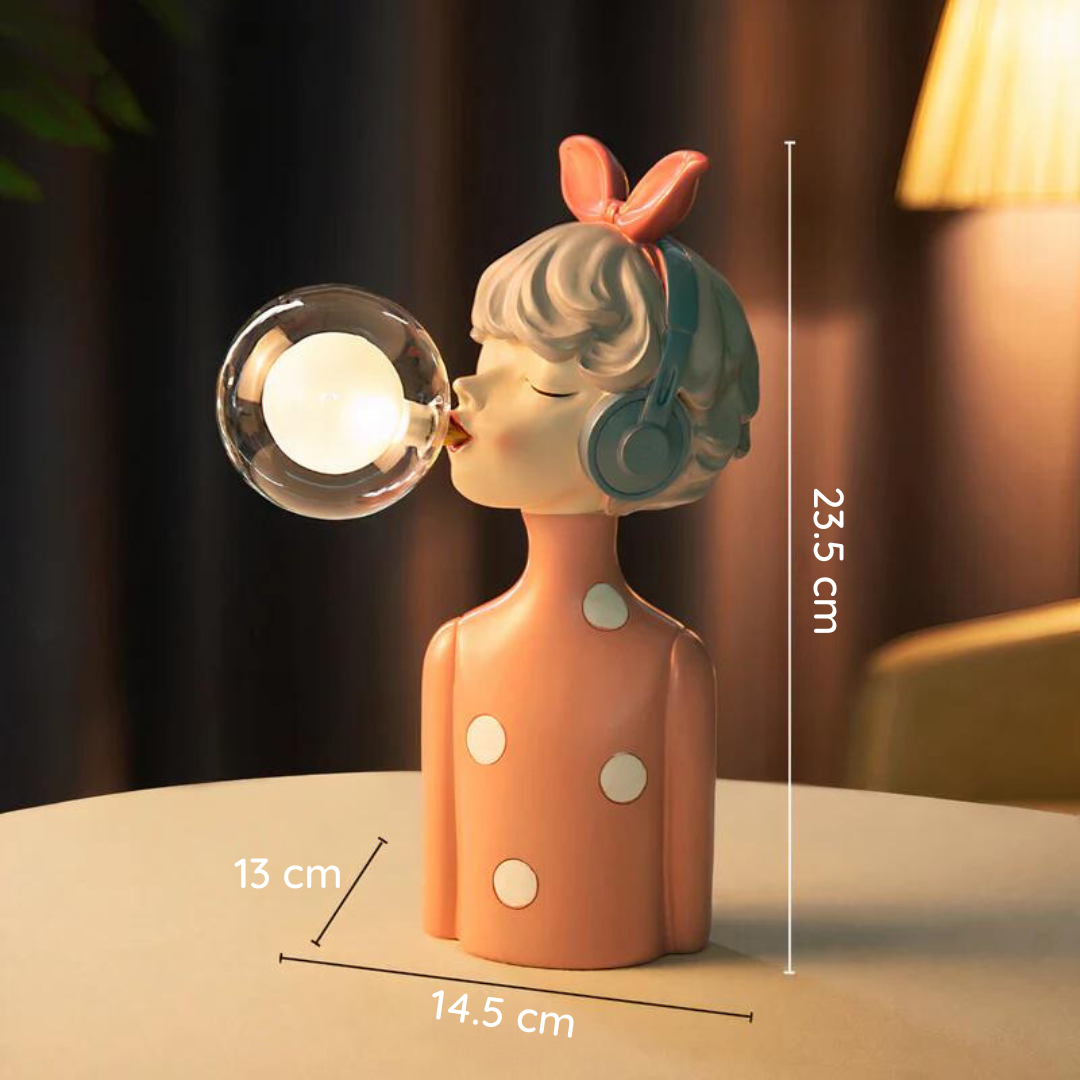 Table Lamp Resin Decorative Modern Girl Design