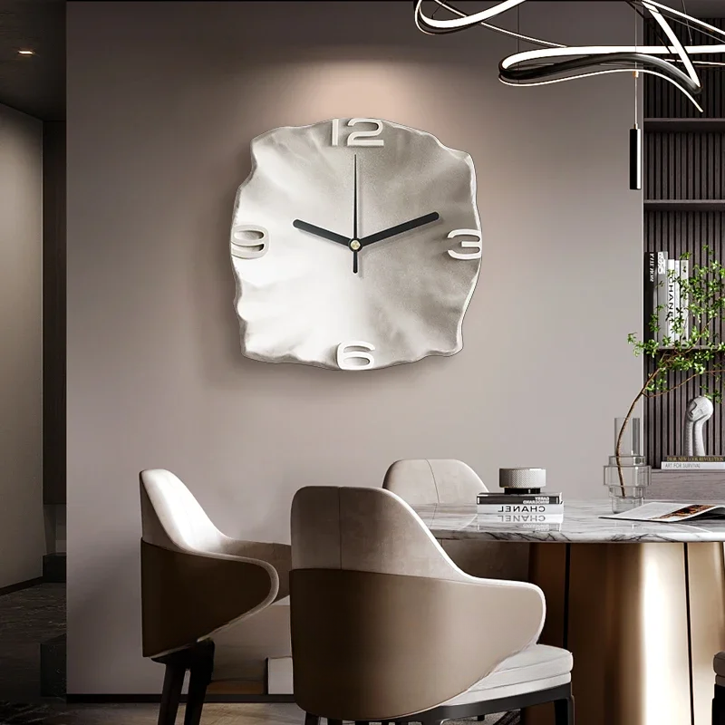 Reloj de pared moderno de piedra arenisca 3D de cuarzo silencioso