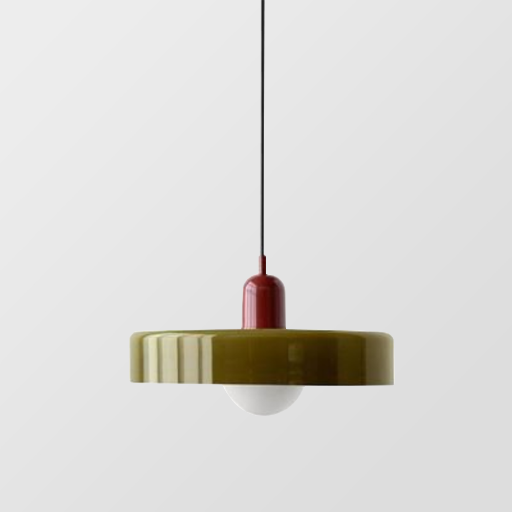 Lampada a sospensione in vetro colorato per case moderne