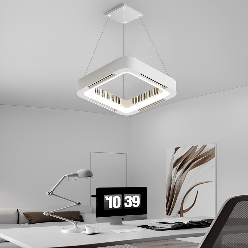 Ceiling fan light with modern bladeless design