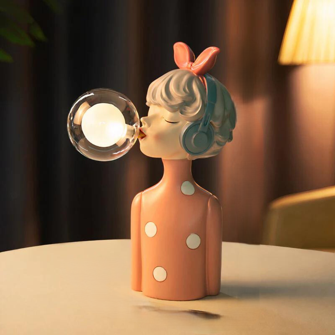 Table Lamp Resin Decorative Modern Girl Design