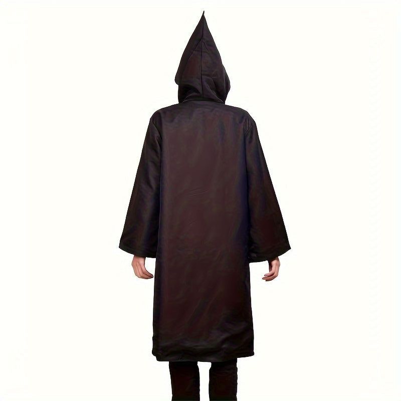 Disfraz de mago con capucha unisex para Halloween | Manga larga