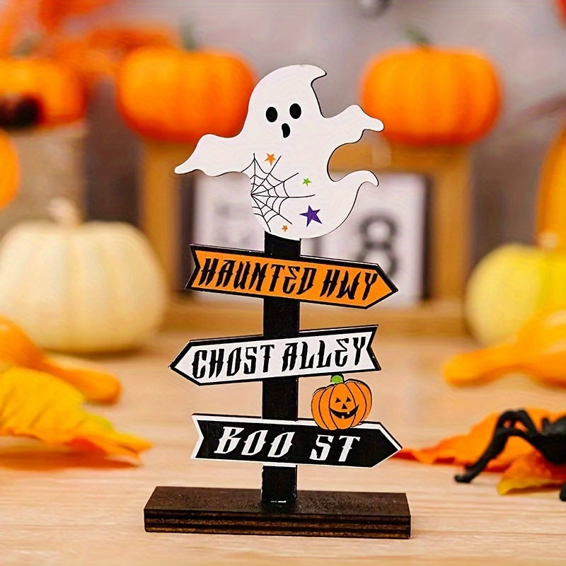 Halloween Wooden Pumpkin Wooden Decorative Tabletop Ornament