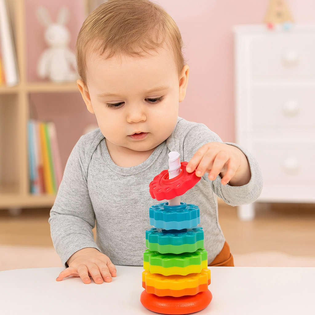 Wooden Stacking Toy Educational Tower