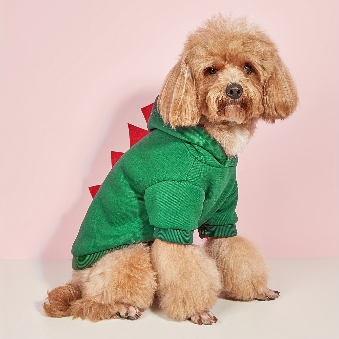 Hund Halloween Kostüm Fleece Dinosaurier Kapuzenpullover | Haustier Outfit Warm