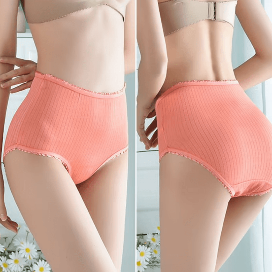 Auslaufsichere Baumwollslips Damenunterwäsche Set